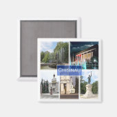 ZMD004 CHISINAU, Moldavië, Europa, Fridge Magneet (Voorkant / Achterkant)