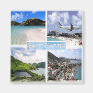 zMF003 SAINT MARTIN, Mosaic, Amerika, Fridge Magneet
