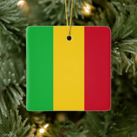 zML001 MALI, Vlag, Afrika, Keramisch Ornament (Boom)