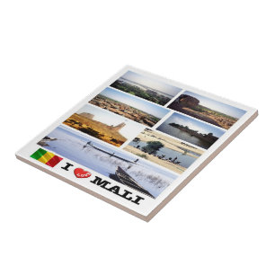 zML012 MALI Ik hou van, Mozaïek, Afrika, Tegeltje