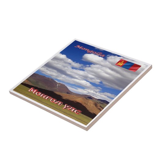 zMN006 MONGOLIË landschap, Azië, Tegeltje (Zijkant)