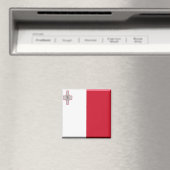 zMT001 Maltese VLAG, Malta, Koelkast Magneet (Insitu (Vaatwasser))
