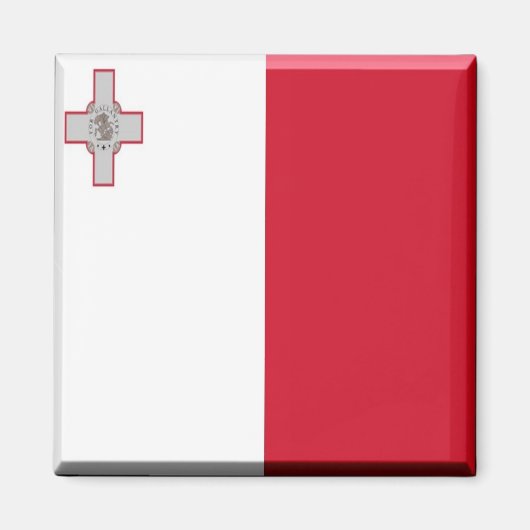 zMT001 Maltese VLAG, Malta, Koelkast Magneet (Voorkant)