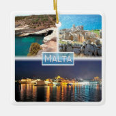 zMT003 PETER D POOL MNAJDRA BY NACHT Malta, Keramisch Ornament (Voorkant)