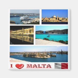 zMT007 MALTA "I Love", Fridge Magneet