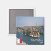 zMT013 IL BELT VALLETTA haven, Malta, Koelkast Magneet (Voorkant / Achterkant)