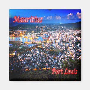 zMU013 PORT LOUIS, Panorama, Mauritius, Fridge Magneet