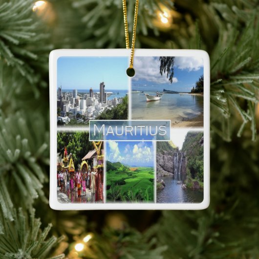 zMU022 PORT LOUIS, Mosaic, Afrika, Keramisch Ornament (Boom)