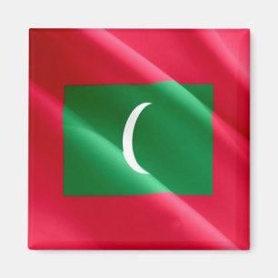 ZMV002 zwaaien Maldivische VLAGMalediven, Fridget Magneet