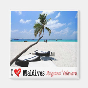 zMV006 i love ANGSANA VELAVARU, Maldives, Fridge Magneet
