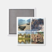zMW010 MALAWI, Mosaic, Afrika, Fridge Magneet (Voorkant / Achterkant)