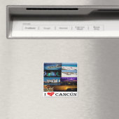zMX020 CANCUN I Love, Mosaic, America, Fridge Magneet (Insitu (Vaatwasser))