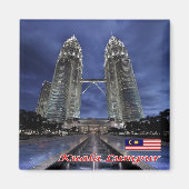 zMY005 PETRONAS TWIN TOWERS, Kuala Lampur, Fridge Magneet (Voorkant)