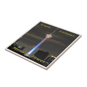 zMY007 MENARA TOWER Kuala Lumpur, Maleisië, Azië, Tegeltje