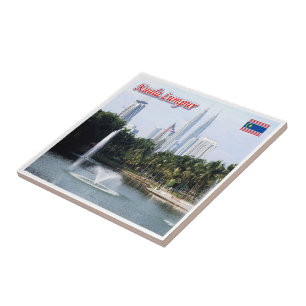 zMY021 panorama KUALA LUMPUR Maleisië Azië, Tegeltje