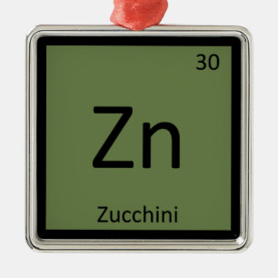 Zn - Courgette Groente Chemie Periodiek Systeem Metalen Ornament