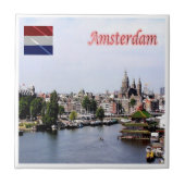 zNL010 AMSTERDAM vanuit de lucht gezien, Tegeltje (Voorkant)