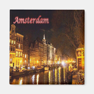 zNL018 AMSTERDAM landschapsnacht, Holland, Fridge Magneet