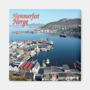 zNO016 HAMMERFEST, Noorwegen, Europa, Fridge Magneet
