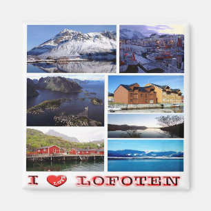 zNO038 LOFOTEN "I Love", Noorwegen, Europa, Fridge Magneet