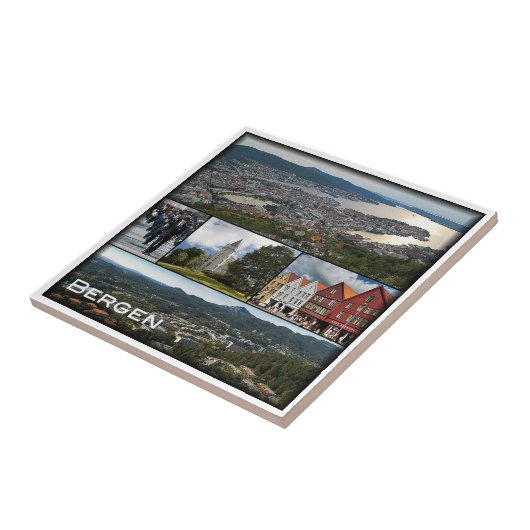 zNO043 BERGEN, Noorwegen, Europa, Tegeltje (Zijkant)