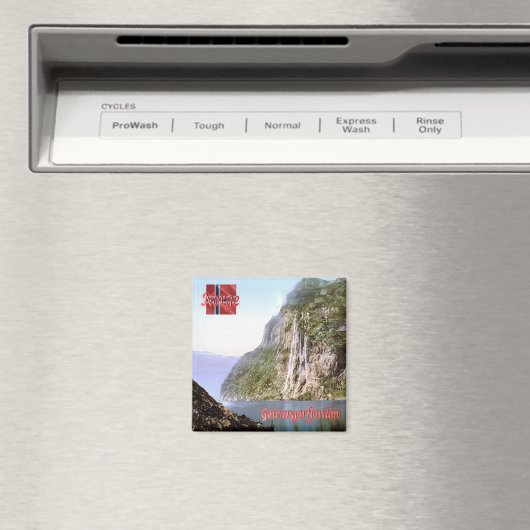 zNO071 GEIRANGERFJORDEN, Noorwegen, Europa, Fridge Magneet (Insitu (Vaatwasser))