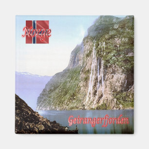 zNO071 GEIRANGERFJORDEN, Noorwegen, Europa, Fridge Magneet