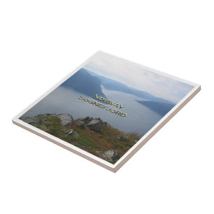 zNO086 SOGNEFJORD uitzicht op Vangsnes, Noorwegen, Tegeltje