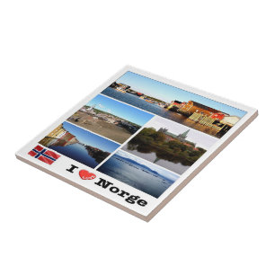 zNO170 NORGE "I Love", Noorwegen, Tegeltje