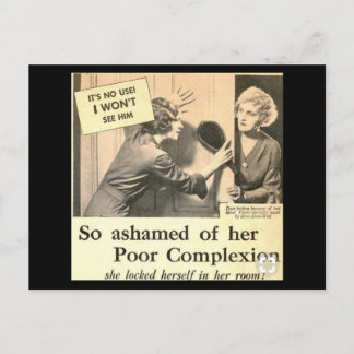 “Zo Beschaamd” Retro Huidverzorgingsadvertentie Briefkaart