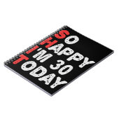 Zo blij ben ik vandaag de 30e grappige 'Birthday G Notitieboek (Linkerzijde)