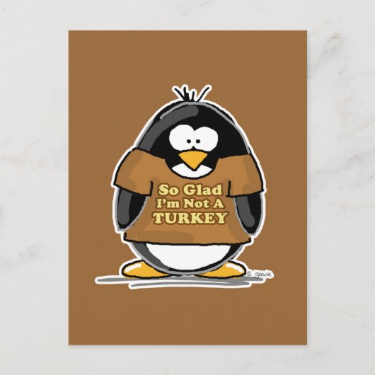 Zo blij dat ik geen Turkse pinguïn ben Briefkaart (Voorkant)