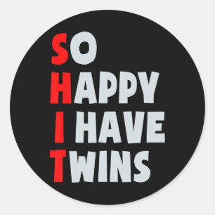 Zo blij dat ik twee keer een grappige ouders heb, ronde sticker