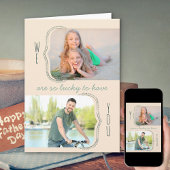 Zo blij dat je vader 2 foto-Vaderdag hebt Kaart