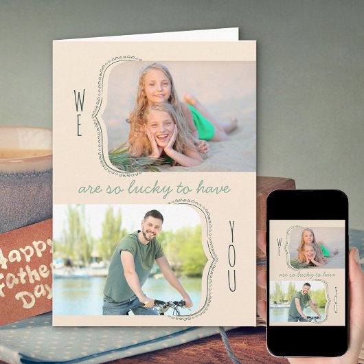 Zo blij dat je vader 2 foto-Vaderdag hebt Kaart