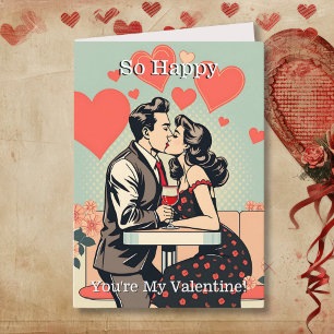 Zo blij dat jij mijn Valentijn bent   Pop Art Kaart