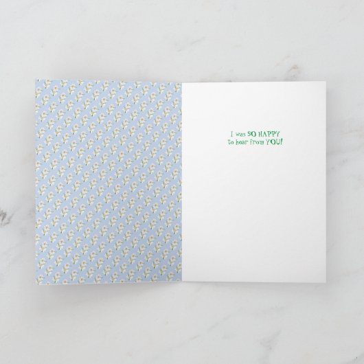 zo blij om van u te horen kaart (Binnen)