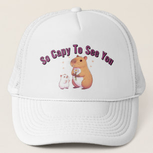 Zo Capy Om Je Te Zien – Cute Capybara Kunst  Trucker Pet