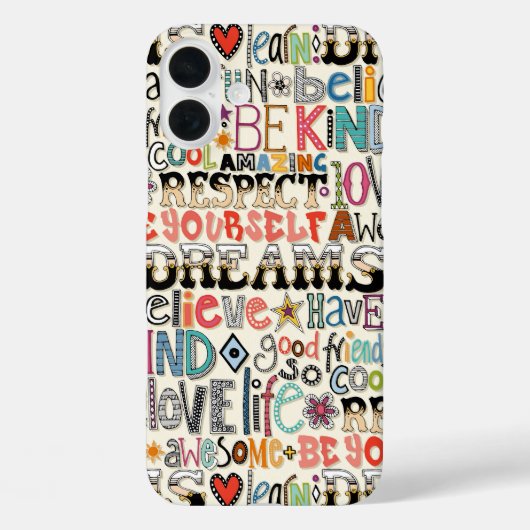 zo coole typografie Case-Mate iPhone case (Achterkant)