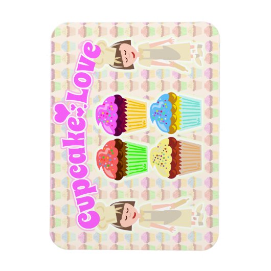 Zo Cute Cupcake-ontwerp Magneet (Verticaal)