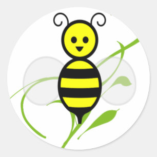 Zo druk als bijen ronde sticker