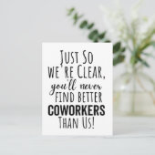 Zo duidelijk was dat je nooit een betere collega z briefkaart (Staand voorkant)