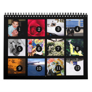 Zo eenvoudig als 1 tot 12 uw eigen zwarte fotokale kalender
