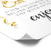 Zo Elegant Baby shower Mimosa Bar Sign Poster (Hoek)