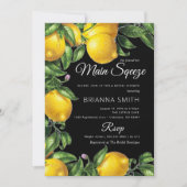 Zo Elegant Lemon Bridal Shower Invitation Kaart (Voorkant)