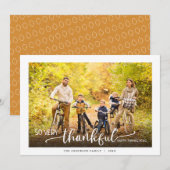 Zo Erg Dankbaar Thanksgiving Foto Feestdagenkaart (Voorkant / Achterkant)