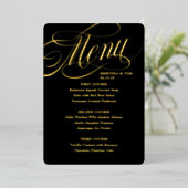Zo Fancy Menu Echte Folie Uitnodiging (Staand Voorkant)