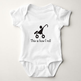 Zo ga ik rollen. Baby onsie. Wit Romper