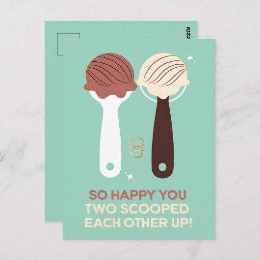 Zo gelukkig dat jullie elkaar hebben gevonden ijs briefkaart (Voorkant / Achterkant)