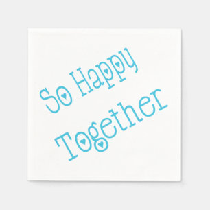 Zo gelukkig samen Blue Hearts servetten